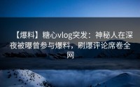 【爆料】糖心vlog突发：神秘人在深夜被曝曾参与爆料，刷爆评论席卷全网